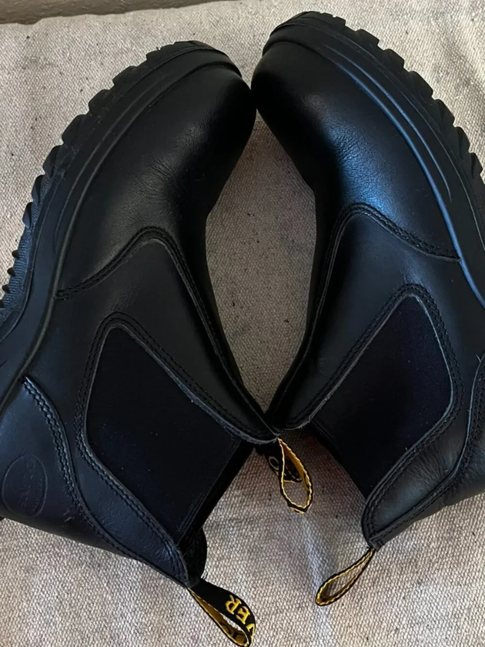 Oliver Men's Black Steel Toe Elastic Sided Work Boots Sz 8 1/2